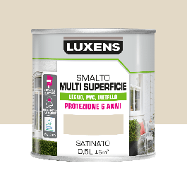 CREAM SATIN MULTI-SURFACE ENAMEL 500ML LUXENS
