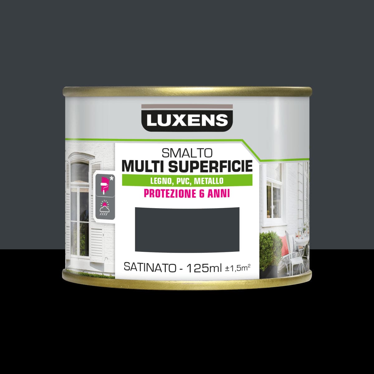 Bricocenter MULTI-SURFACE ENAMEL ANTHRACITE 125ML LUXENS