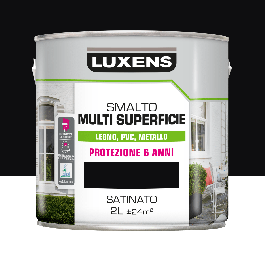 LUXENS MULTI-SURFACE ENAMEL BLACK SATIN 2LT