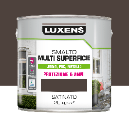 LUXENS MULTI-SURFACE ENAMEL BROWN SATIN 2LT