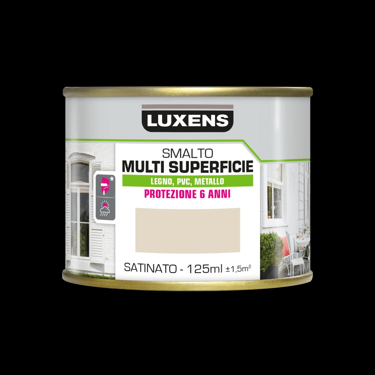 CREAM SATIN MULTI-SURFACE ENAMEL 125ML LUXENS