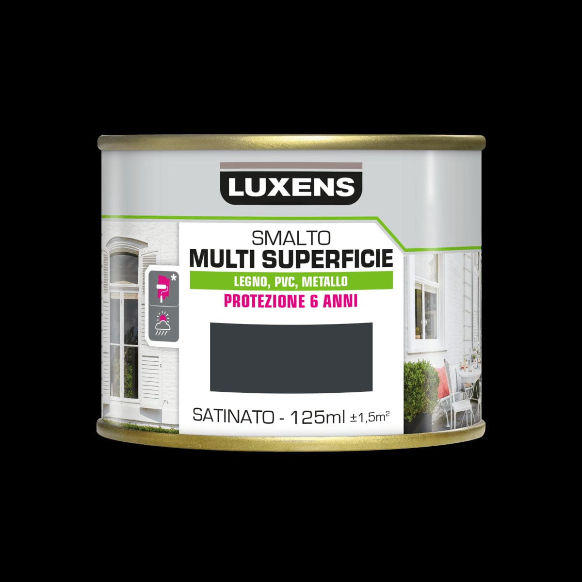 Bricocenter MULTI-SURFACE ENAMEL ANTHRACITE 125ML LUXENS