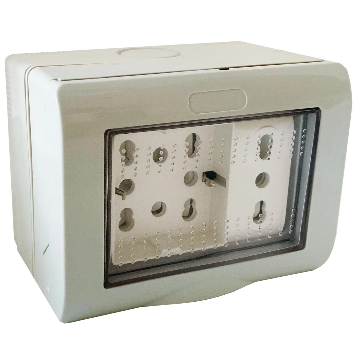 CONTAINER IP55 3-PLACE WITH UNIVERSAL SOCKET