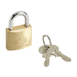 INDOOR/OUTDOOR PADLOCK SHORT ARC 30MM. BRASS