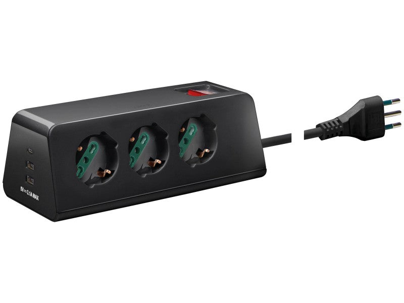 DESK MULTI-SOCKET 3+3