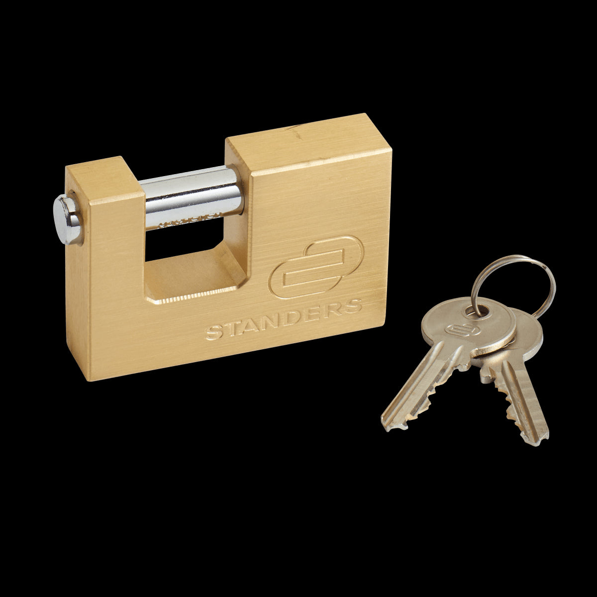 75MM RECTANGULAR ARCH PADLOCK. BRASS