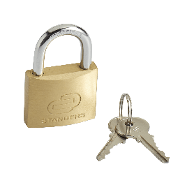 INDOOR/OUTDOOR PADLOCK SHORT ARC 40MM. BRASS