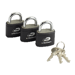 PADLOCK FOR INTERNAL USE SHORT ARC 35MM. CAST IRON, 3 PIECES