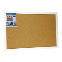 30X45 CORK NOTICE BOARD WITH WHITE WOODEN FRAME