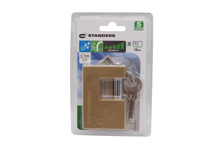 Bricocenter 75MM RECTANGULAR ARCH PADLOCK. BRASS