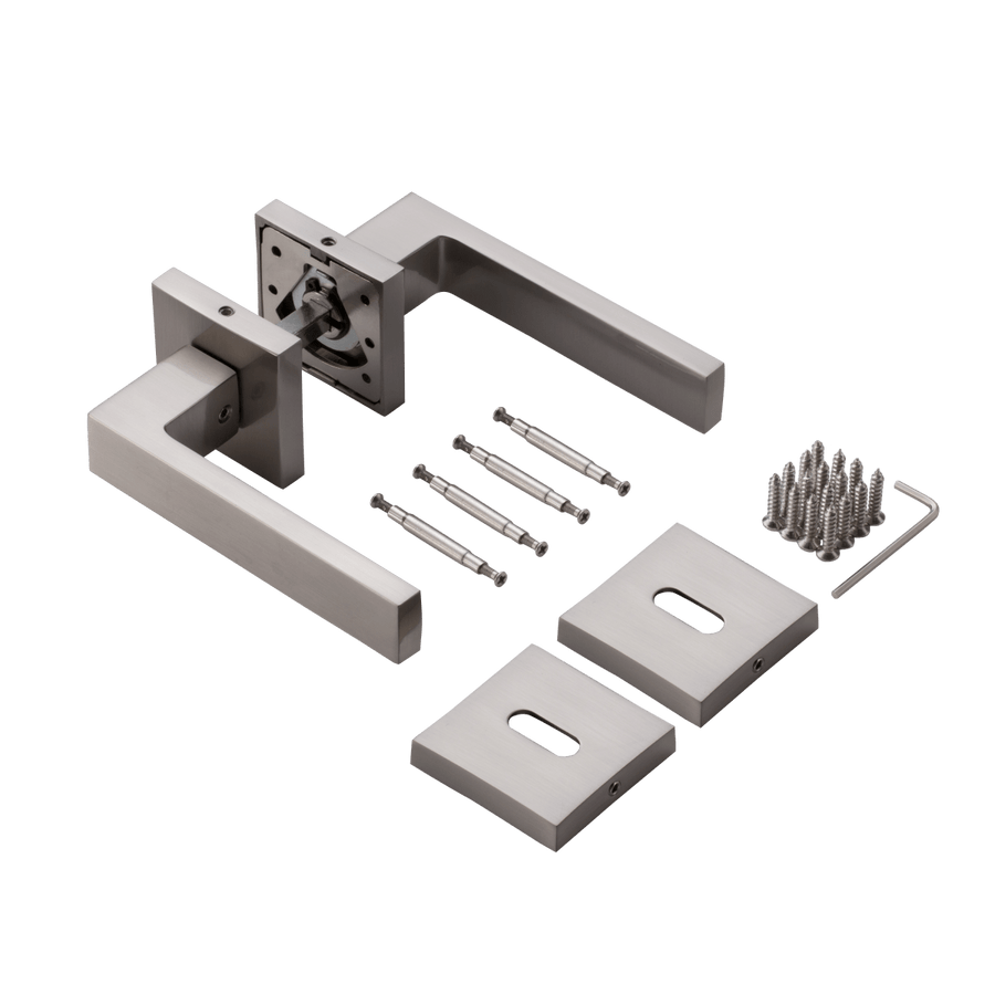 ABBY HANDLE WITH ROSETTE AND INSPIRE SPOUT IN BRUSHED ALUMINUM