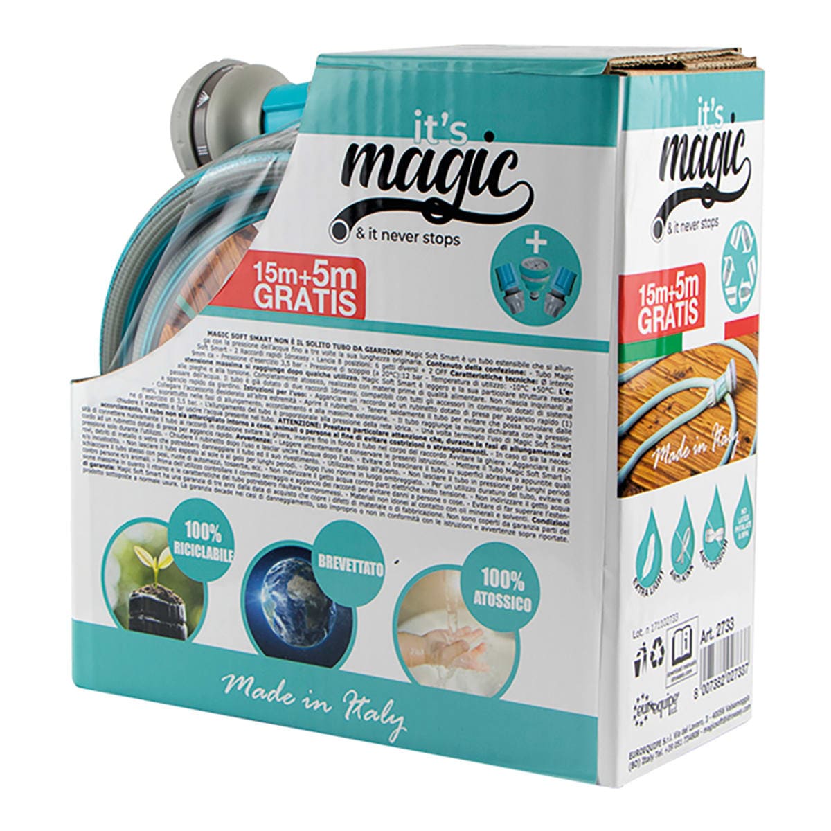 Bricocenter KIT TUBO ESTENSIBILE MAGIC SOFT 15+5 DIAM. 1/2