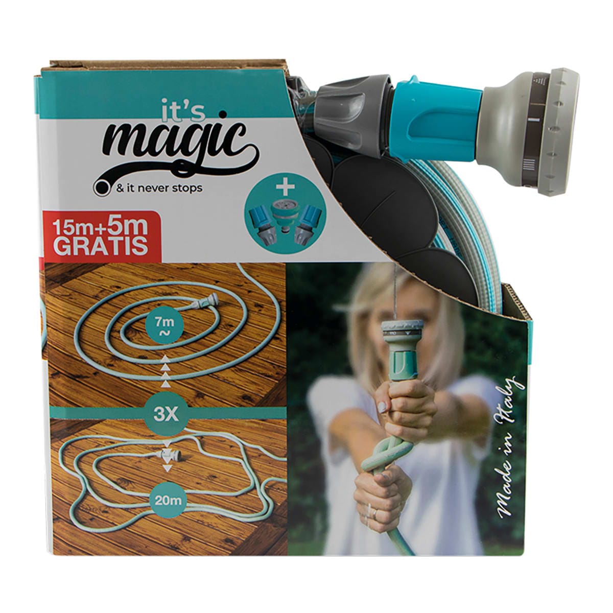 Bricocenter KIT TUBO ESTENSIBILE MAGIC SOFT 15+5 DIAM. 1/2