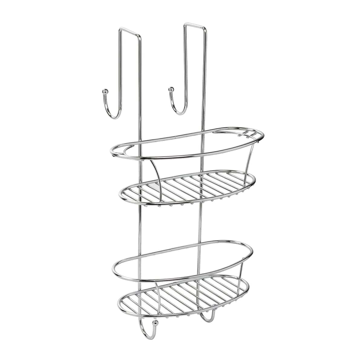 Bricocenter SHOWER ACCESSORY SPIDER OVAL HOOK 2 SHELVES CHROME