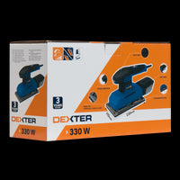 DEXTER ORBITAL SANDER 330W PLATE 115X230MM WITH DUST BAG