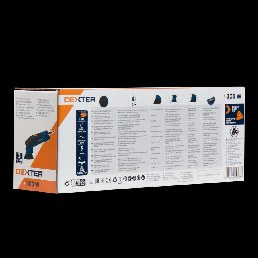 Bricocenter DELTA DEXTER 300W SANDER 93X93X93MM WITH VACUUM ATTACHMENT