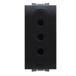 SAFETY SOCKET 2P+T 10A FLEXI BLACK