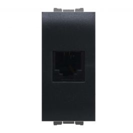 FLEXI TELEPHONE JACK RJ11 BLACK