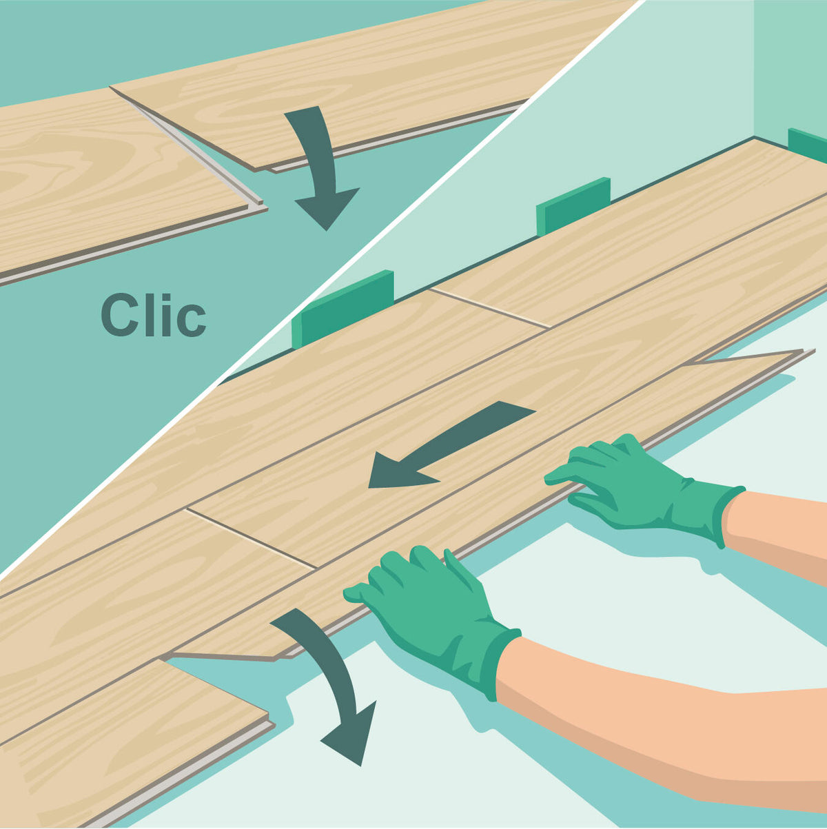 SPC Click Art Osmanno flooring, 122 x 18 cm, 4+1 mm, 1.76 m²