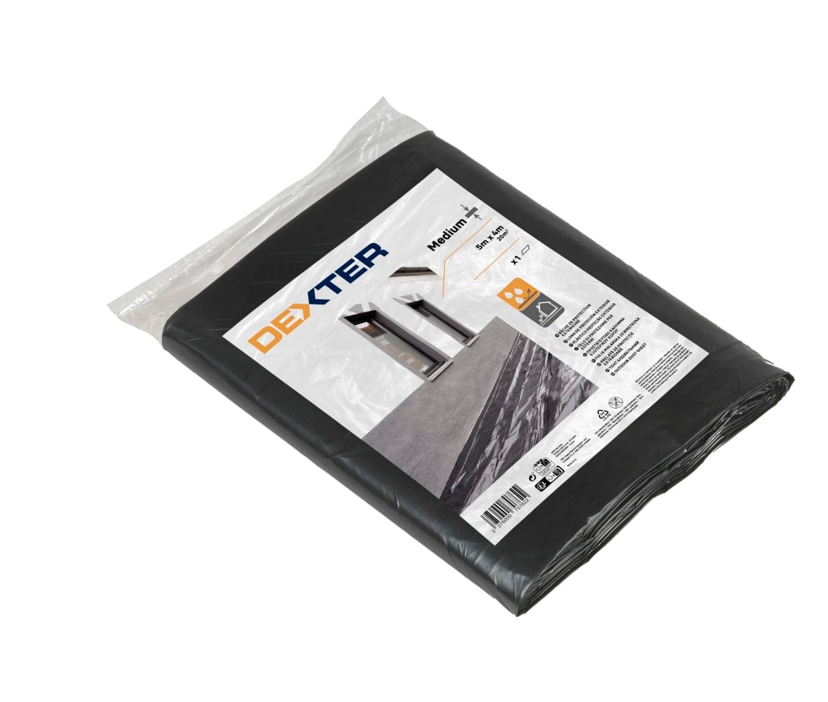 Bricocenter BLACK PLASTIC SHEETING FOR OUTDOOR FLOORS MT 5X4 DEXTE
