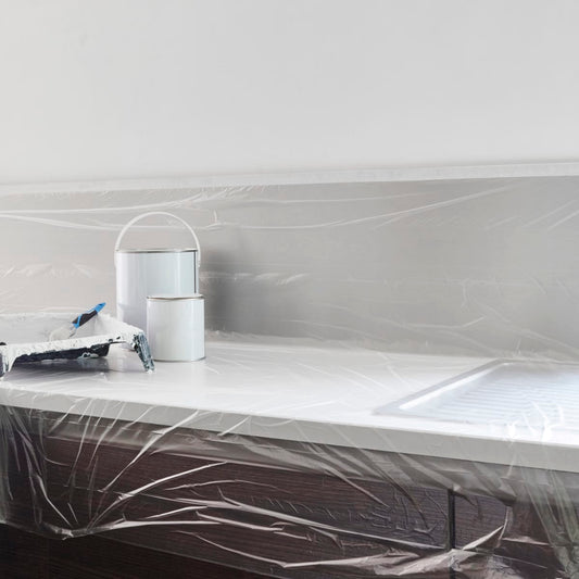 ROTOLO PROTEZIONE PLASTICA SUPER LEGGERA CON NASTRO DEXTER 7MICRON 1,1X25MT