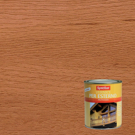 Syntilor water-based protective wood varnish, gloss teak, high protection, 250 ml