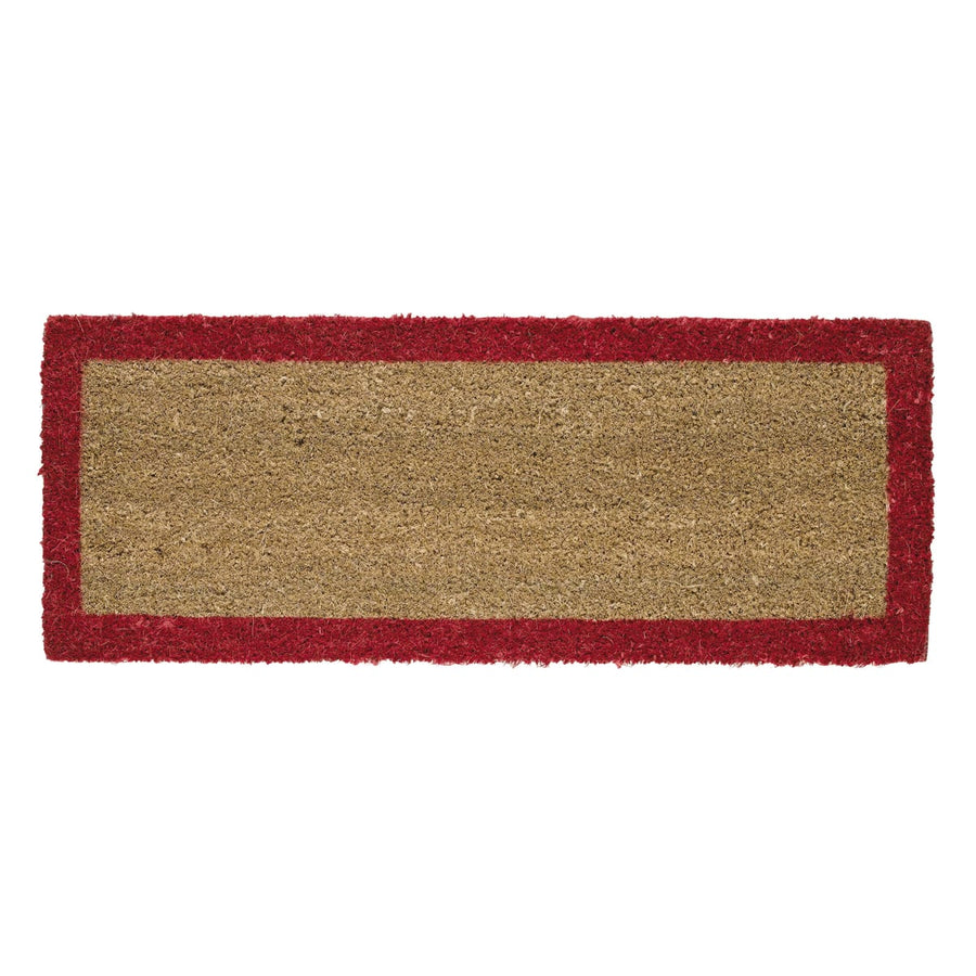 Bricocenter DOORMAT COCONUT RED BORDER 25X50 CM 14 MM