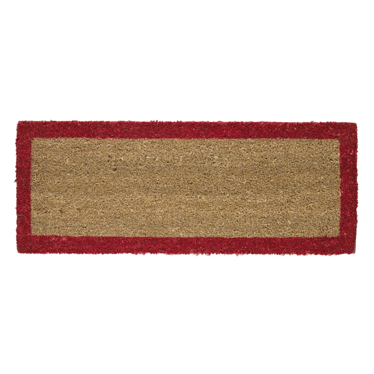 DOORMAT COCONUT RED BORDER 25X50 CM 14 MM