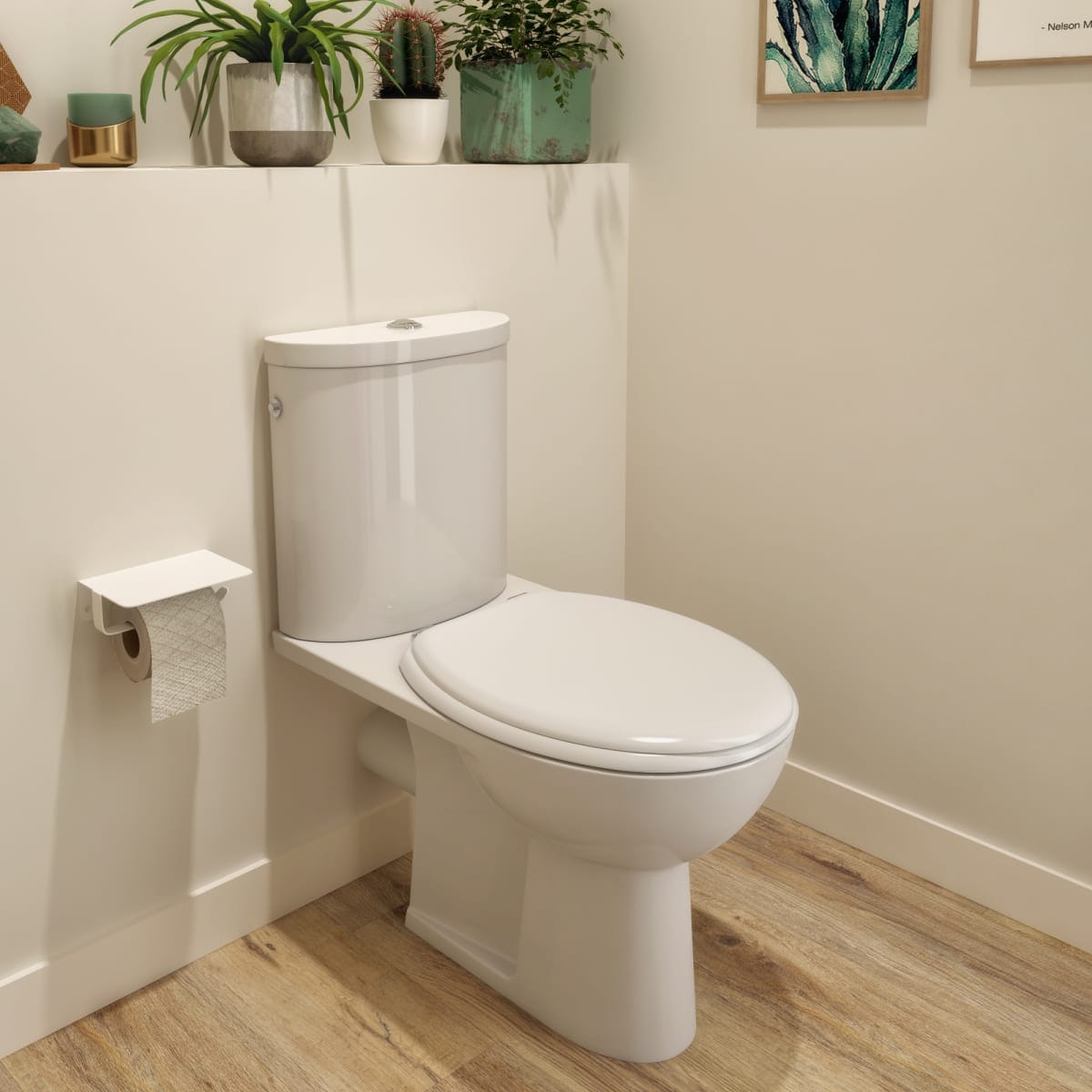 Bricocenter PURITY OVAL WHITE WC SEAT WITH SLOW CLOSING MECHANISM