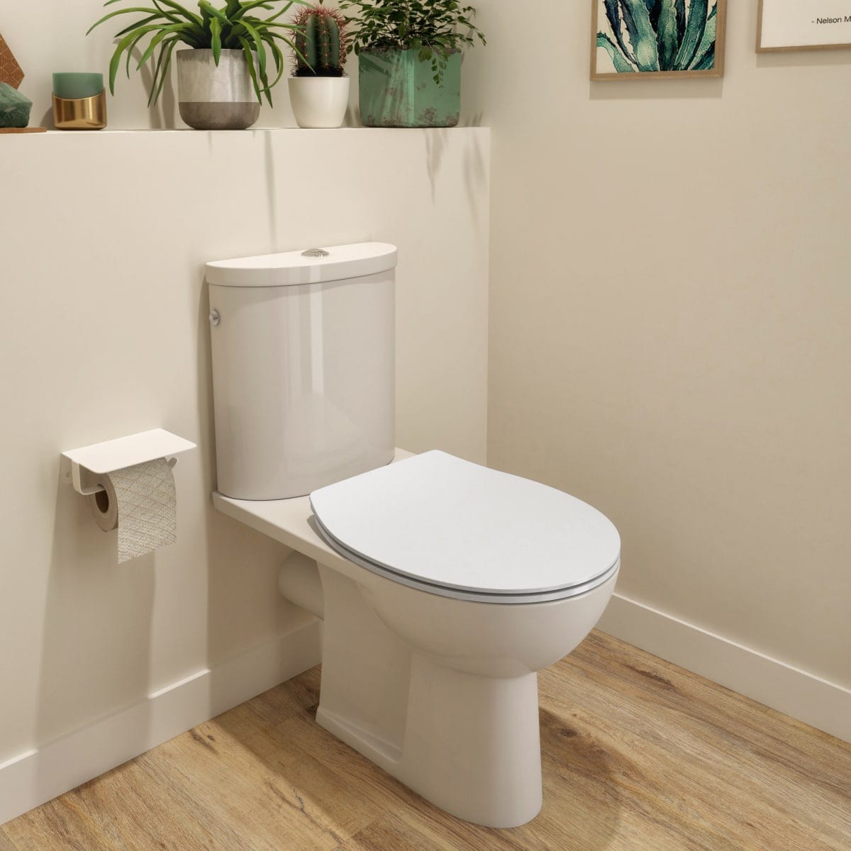 NEO OVAL TOILET SEAT WHITE - TOP FIX