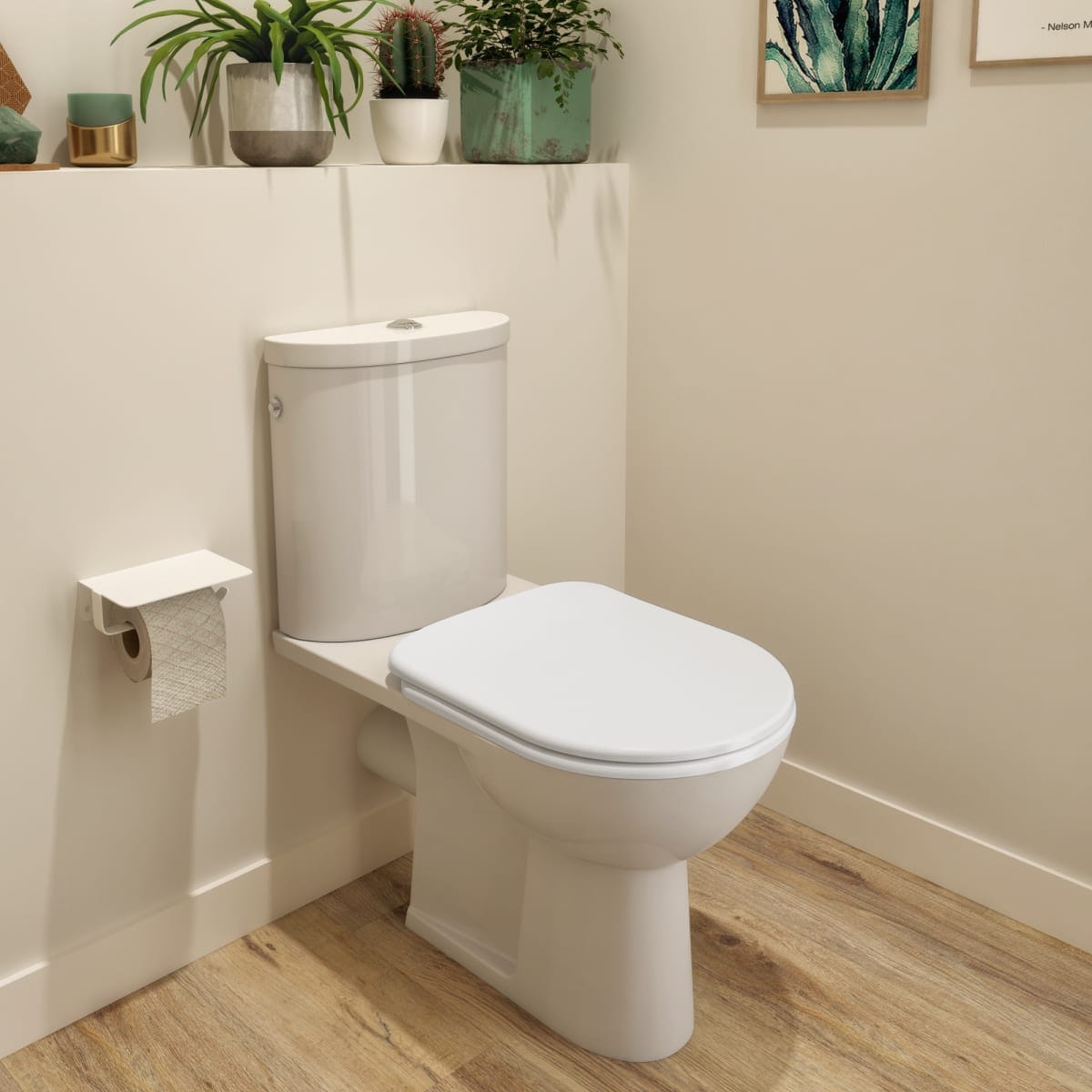 Bricocenter EASY ROUND WHITE TOILET SEAT - TOP FIX