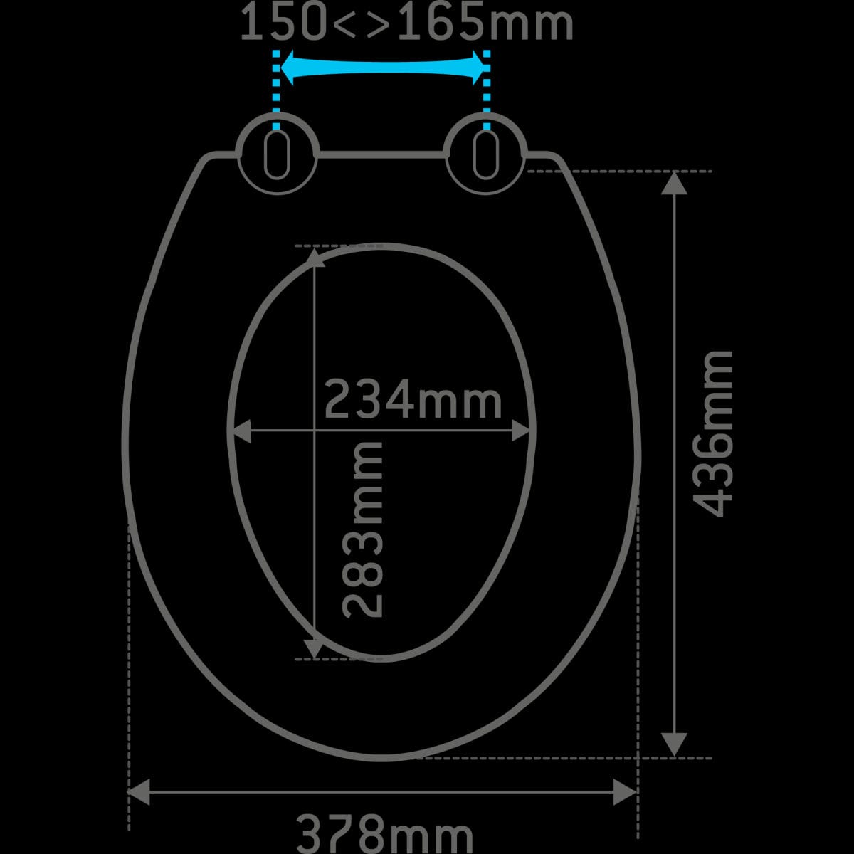 EASY OVAL WC SEAT WHITE - TOP FIX