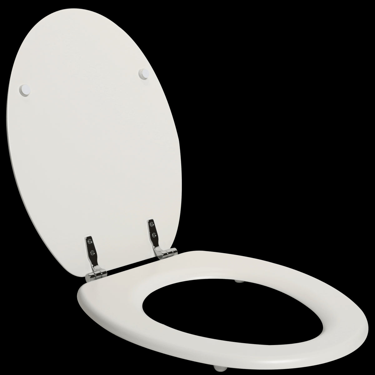 POP OVAL WC SEAT MATT WHITE STEEL HINGE