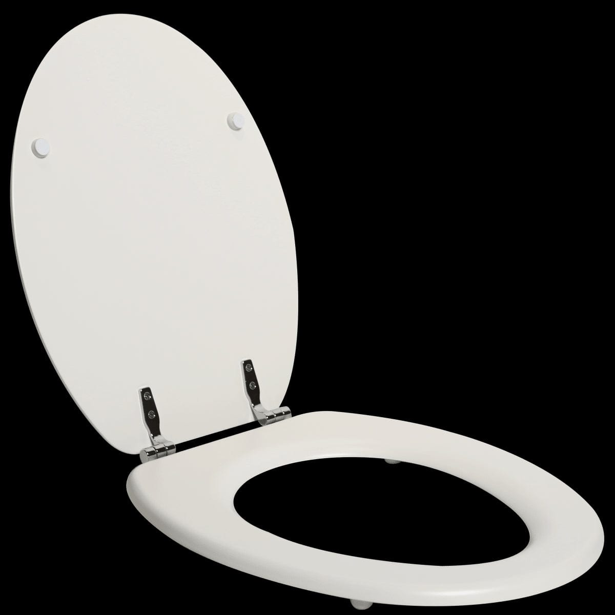 Bricocenter POP OVAL WC SEAT MATT WHITE STEEL HINGE