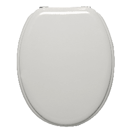 POP OVAL WC SEAT GLOSSY WHITE STEEL HINGE