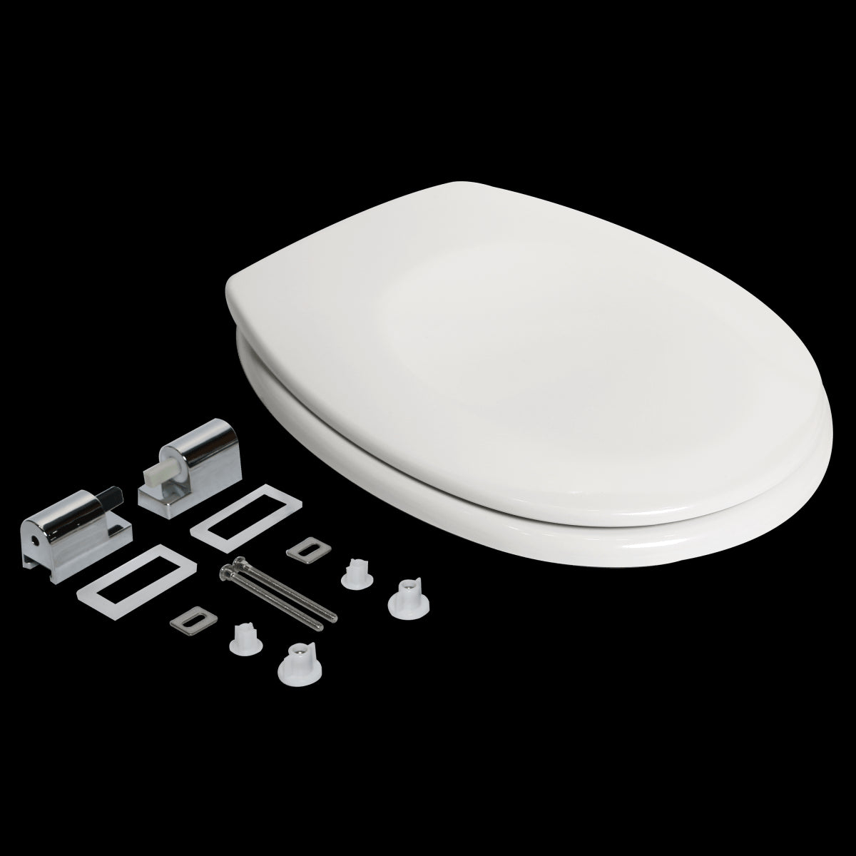 SPARTA OVAL WHITE TOILET SEAT WITH SLOW CLOSING MECHANISM