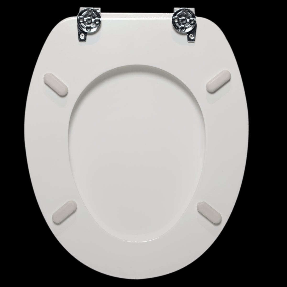 Bricocenter POP OVAL WC SEAT GLOSSY WHITE STEEL HINGE