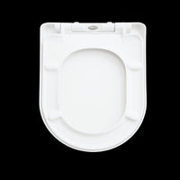 WC SEAT REMIX SHAPE D WHITE - METAL HINGES - SLOW CLOSING - TOP FIX