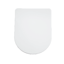 WC SEAT REMIX SHAPE D WHITE - METAL HINGES - SLOW CLOSING - TOP FIX