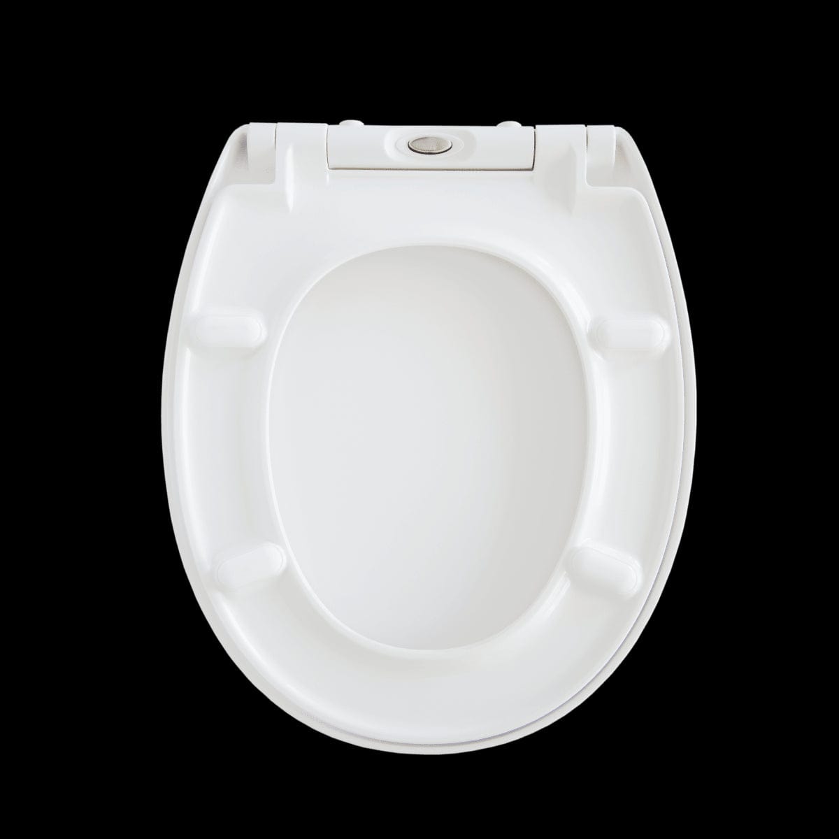 Bricocenter WC SEAT REMIX OVAL WHITE - METAL HINGES - SLOW CLOSING - TOP FIX