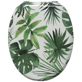 UNIVERSAL OVAL WC SEAT JUNGLE WHITE - SENSEA