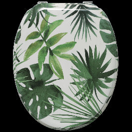 UNIVERSAL OVAL WC SEAT JUNGLE WHITE - SENSEA