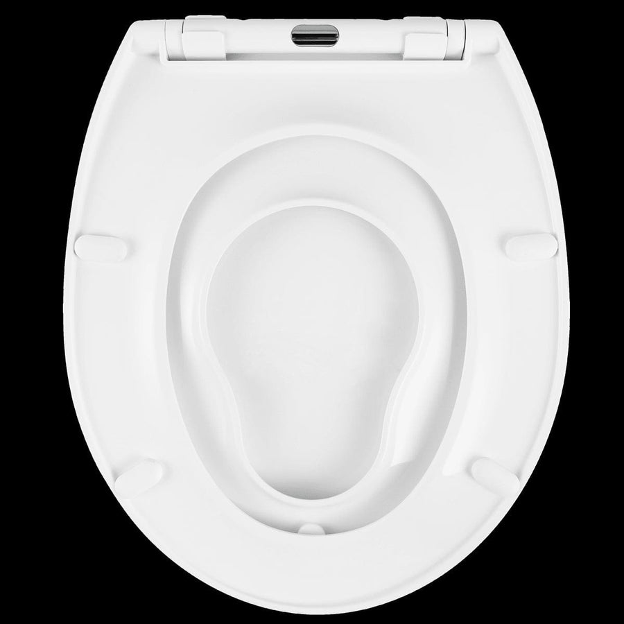 Bricocenter FAMILY WC SEAT OVAL WHITE - QUICK RELEASE - SLOW CLOSING