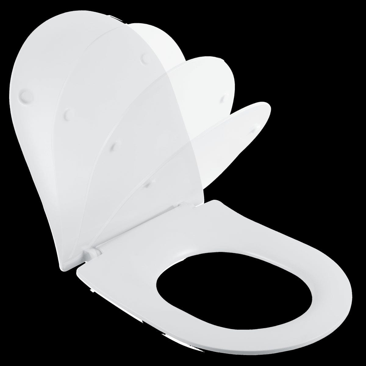 NEO ROUND WHITE TOILET SEAT - TOP FIX