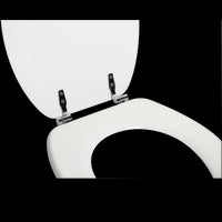 POP OVAL WC SEAT GLOSSY WHITE STEEL HINGE
