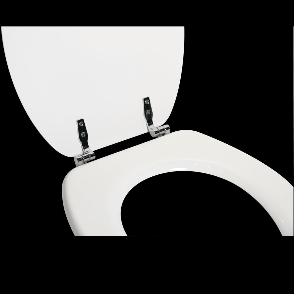 Bricocenter POP OVAL WC SEAT GLOSSY WHITE STEEL HINGE