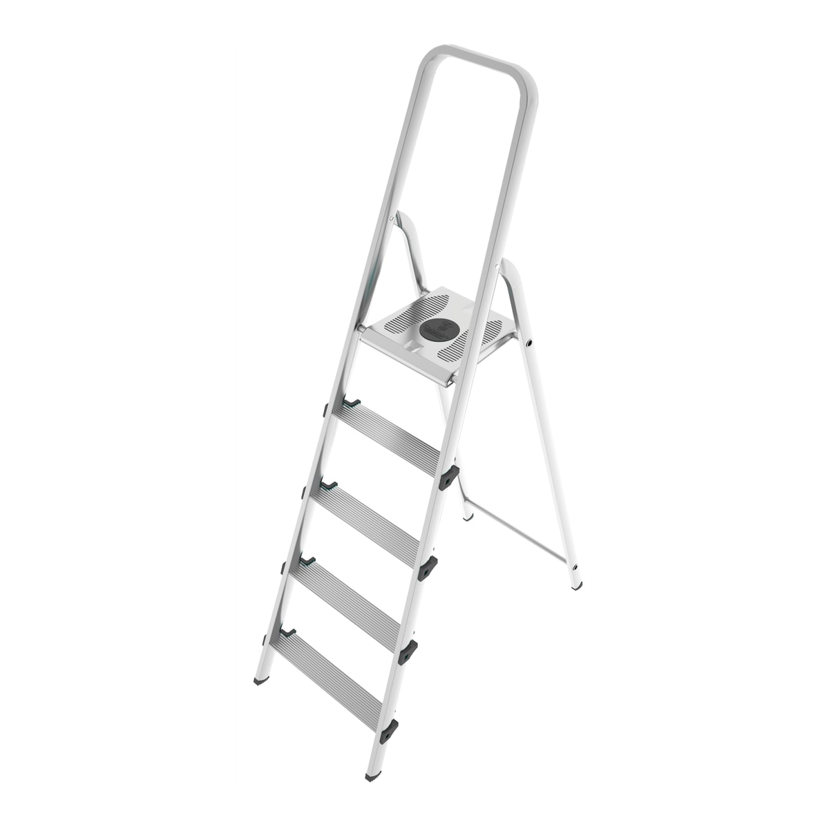 STARK STEEL/ALUMINIUM LADDER 5 NON-SLIP STEPS, GALVANISED STEEL FRAME 40X24 MM