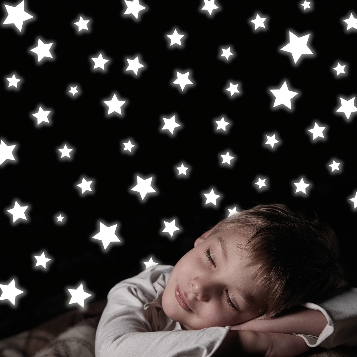 GLOW S STARS STICKER 15.5X34 CM