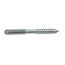 DOUBLE THREAD WOOD/IRON SCREWS 8X60 4 P