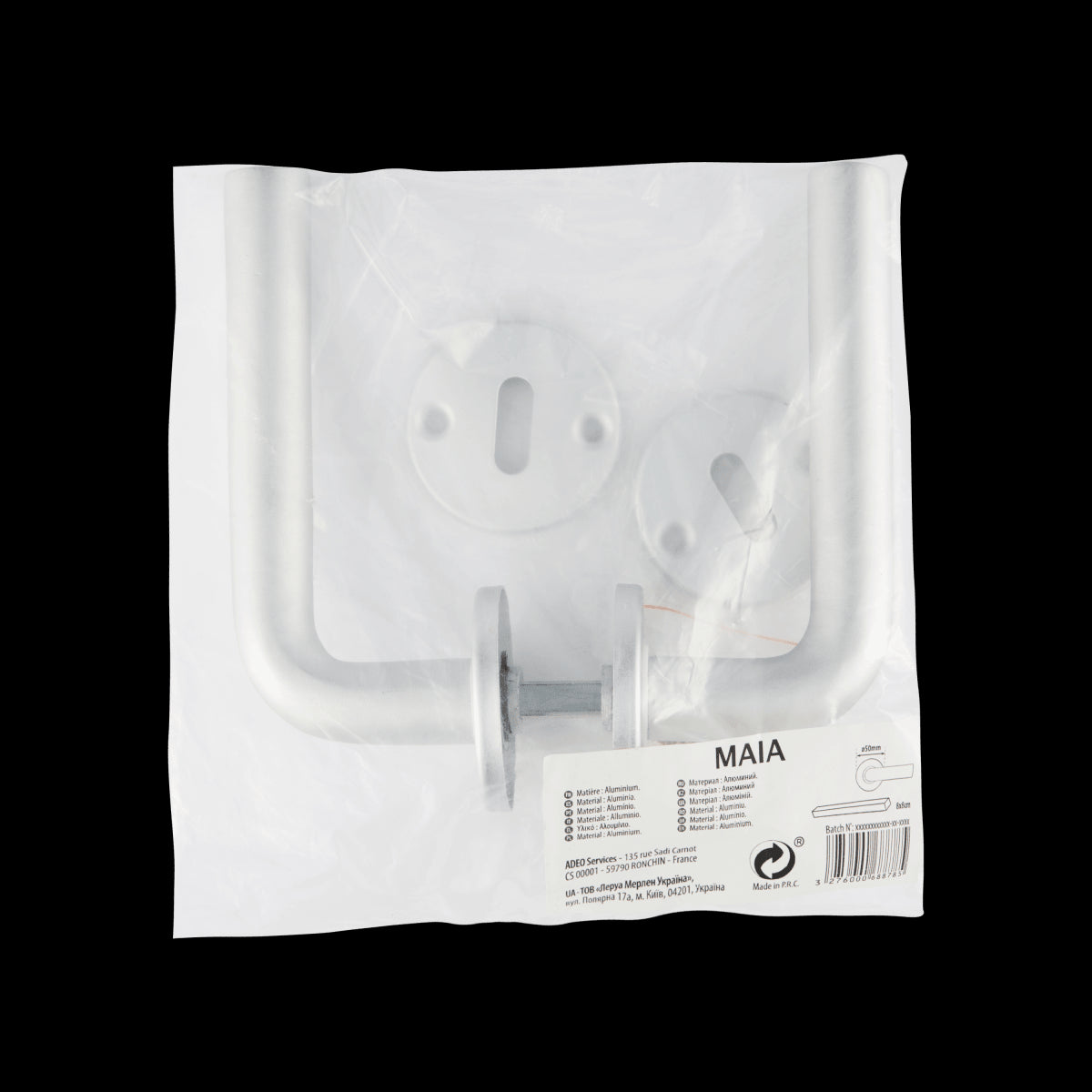 MAIA HANDLE WITH ANODIZED ALUMINUM ESCUTCHEON AND VENT